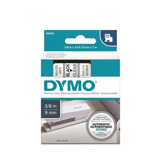 Dymo D1 Tape 9mm Black on Clear (40910) DSDYS0720670
