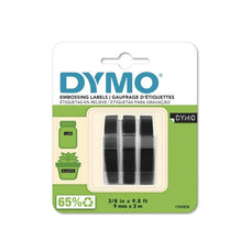 Dymo Embosser Tape, Black, 9mm x 3m, 3's Pack (1741670) DSDY1741670