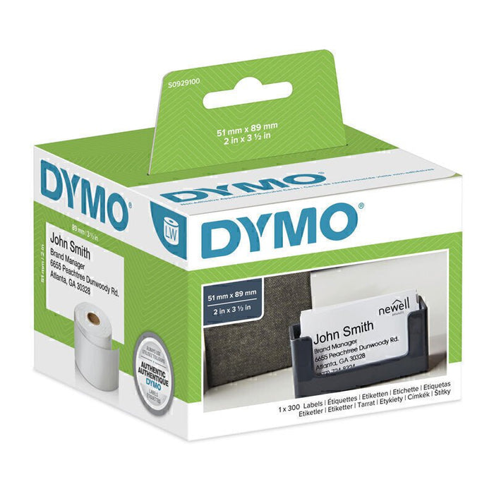 Dymo LabelWriter 51mm x 89mm Labels, White DSDYS0929100