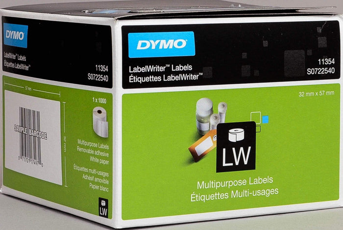 Dymo LW 57 x 32mm Removable Labels (11354) DSDYS0722540