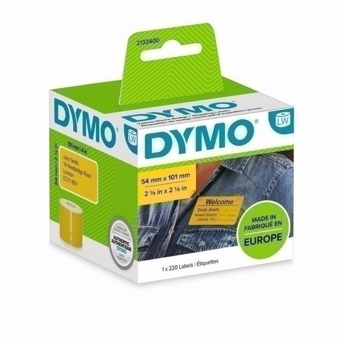 Dymo LW Shipping Label 54 x 101mm, Yellow DSDY2133400