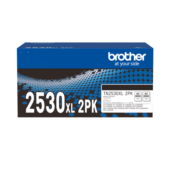 Dynamic Brother TN2530XL Genuine Black Toner, 2's pack