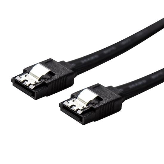 DYNAMIX 0.2m SATA 6Gbs Data Cable with Latch. Black colour CDC-SATA3-20