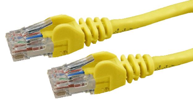 DYNAMIX 0.3m Cat 6 Yellow UTP Patch Lead (T568A Specification) 250MHz 24AWG Slimline Snagless Moulding with Unshielded Gold Plate Connector. CDPLY-C6A-PP