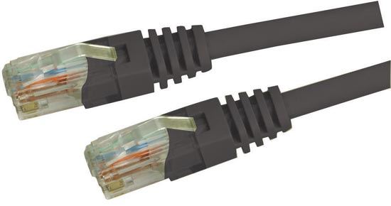 DYNAMIX 0.3m Cat5e Black UTP Patch Lead (T568A Specification) 100MHz 24AWG Slimline Moulding & Latch Down Plug with RJ45 Unshielded Gold Plated Connectors. CDPLK-C5E-PP