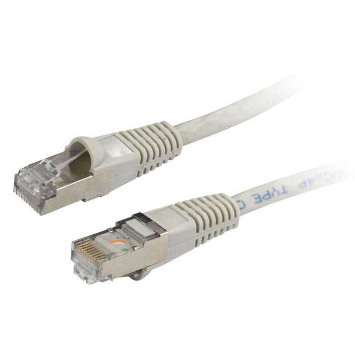 DYNAMIX 0.3m Cat6A S/FTP Beige Slimline Shielded 10G Patch Lead. 26AWG (Cat6 Augmented) 500MHz with Gold Plate Connectors. CDPL-AUGS-PP