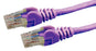 DYNAMIX 0.3m Purple Cat 6 UTP Patch Lead (T568A Specification) 250MHz 24AWG Slimline Snagless Moulding with Unshielded Gold Plate Connector. CDPLP-C6A-PP