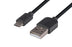 DYNAMIX 0.3m USB 2.0 Micro-B Male to USB-A Male Connectors. Colour Black. CDC-U2AMICB-03