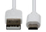 DYNAMIX 0.3m USB 2.0 Micro-B Male to USB-A Male Connectors. Colour White. CDC-U2AMICB-03WH