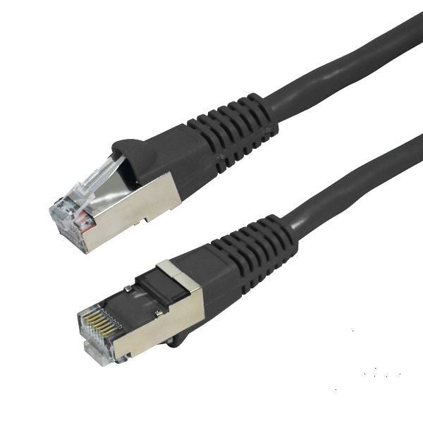 DYNAMIX 0.5m Cat6A S/FTP Black Slimline Shielded 10G Patch Lead. 26AWG (Cat6 Augmented) 500MHz with Gold Plate Connectors. CDPLK-AUGS-0