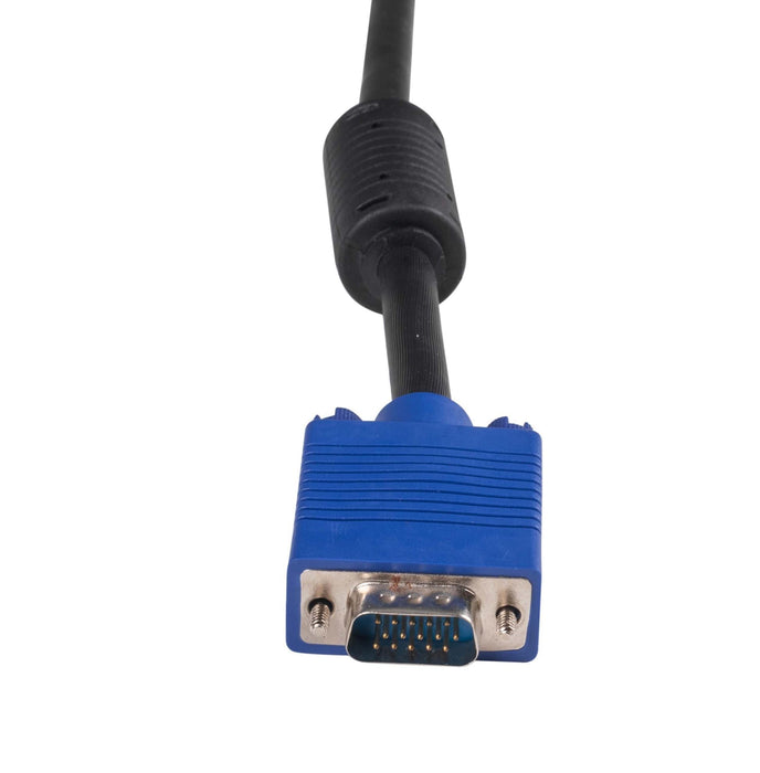 DYNAMIX 0.5m VESA DDC1 & DDC2 VGA Male/Male Cable - Moulded, BLACK Colour. Coaxial Shielded CDC-VDDCBK-MM0
