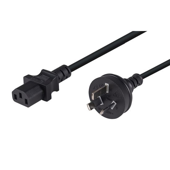 DYNAMIX 0.75M 3-Pin Plug to IEC C13 Female Plug 10A, SAA Approved Power Cord. 1.0mm copper core. BLACK Colour. CDC-POWERCTQ