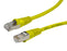 DYNAMIX 1.5m Cat6A S/FTP Yellow Slimline Shielded 10G Patch Lead. 26AWG (Cat6 Augmented) 500MHz with Gold Plate Connectors. CDPLY-AUGS-1H