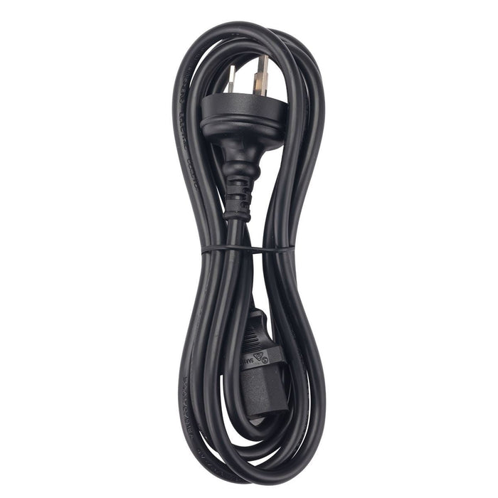 DYNAMIX 1.8M 3-Pin Plug to IEC C13 Female Plug 10A, SAA Approved Power Cord. 1.0mm copper core. BLACK Colour. CDC-POWERC