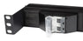 DYNAMIX 10 Outlet Horizontal Power Rail (10A IEC C13) with 6KA C-Curve Circuit Breaker. Integrated 2m power cord (10A IEC C14) 1RU. Colour Black. CDRPR-IEC-10A10H