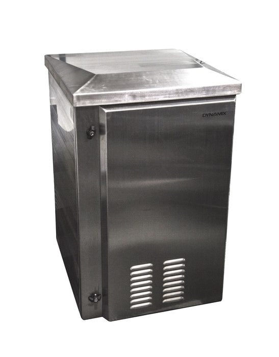 DYNAMIX 18RU Stainless Vented Outdoor Wall Mount Cabinet (611x625 x915mm). SUS316 Stainless Steel Construction. IP45 rated. Supplied with dual extractor fans & input/output air filters. CDRODWSS18-600FK