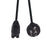 DYNAMIX 1M 3-Pin to Notched C15 Rubber Flex SAA Approved Power Cable.1.0mm copper core. Colour Black. CDC-POWERC15-1