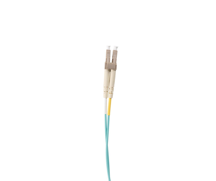 DYNAMIX 1M 50u LC/LC OM3 Fibre Lead (Duplex, Multimode) Aqua LSZH Jacket CDFL-LCLC50-1