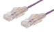 DYNAMIX 1m Cat6A 10G Purple Ultra-Slim Component Level UTP Patch Lead (30AWG) with RJ45 Unshielded Gold Plated Connectors. Supports PoE IEEE 802.3af (15.4W). CDPLSP-C6-1