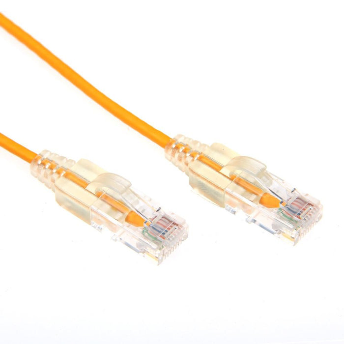 DYNAMIX 1m Cat6A 10G Yellow Ultra-Slim Component Level UTP Patch Lead (30AWG) with RJ45 Unshielded Gold Plated Connectors. Supports PoE IEEE 802.3af (15.4W). CDPLSY-C6-1