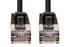 DYNAMIX 1m Cat6A S/FTP Black Ultra-Slim Shielded 10G Patch Lead (34AWG) with RJ45 Gold Plated Connectors. Supports PoE IEEE 802.3af (15.4W). CDPLSSK-C6A-1