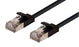 DYNAMIX 1m Cat6A S/FTP Black Ultra-Slim Shielded 10G Patch Lead (34AWG) with RJ45 Gold Plated Connectors. Supports PoE IEEE 802.3af (15.4W). CDPLSSK-C6A-1