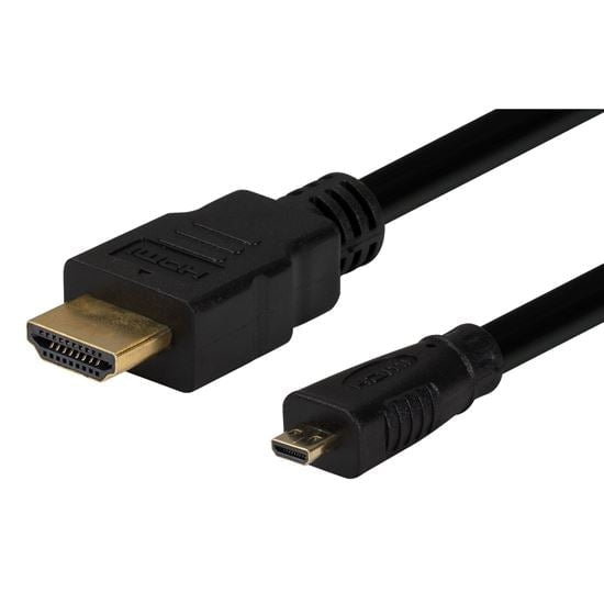 DYNAMIX 1m HDMI to HDMI Micro Cable v1.4. Max Res: 4K@30Hz. Colour Black. CDC-HDMI-MIC-1