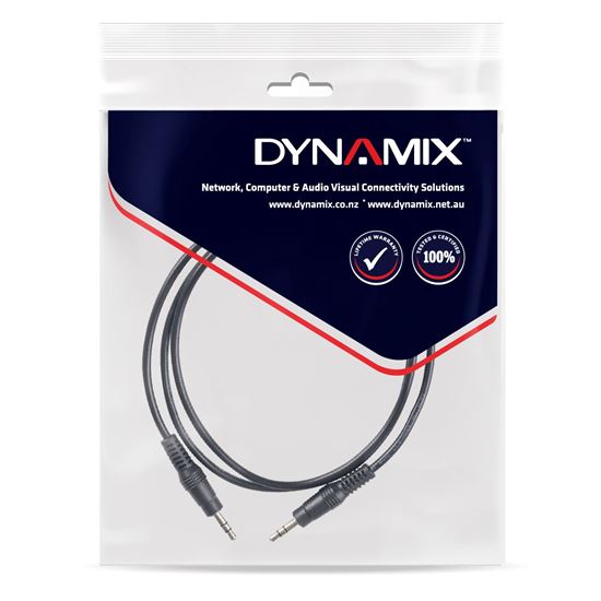 DYNAMIX 1M Stereo 3.5mm Plug Male to Male Cable CDCA-ST-MM1