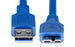 DYNAMIX 1m USB 3.0 Micro-B Male to USB-A Male Connector. Colour Blue CDC-U3MICB-1