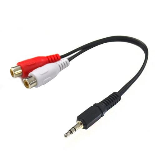 DYNAMIX 200mm Stereo 3.5mm Male to 2 RCA Female Cable CDCA-2RCAF-STM