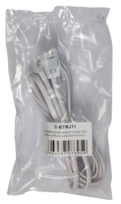 DYNAMIX 2m BT to RJ11 Cable (For Modem to Phone Line Connection)    STOCK CLEARANCE SAVE UP TO 45% OFF CDC-BTRJ11