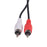 DYNAMIX 2m RCA Audio Cable 2 RCA to 2 RCA Plugs, 30AWG, Coloured Red & White. CDCA-2RCA-2