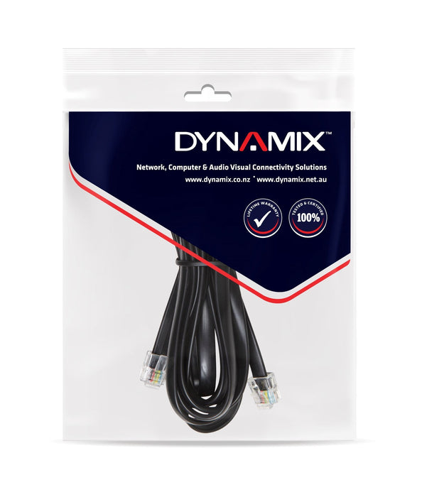 DYNAMIX 2m RJ12 to RJ12 Cable - 6C All pins connected straight through CDC-RJ11-2M