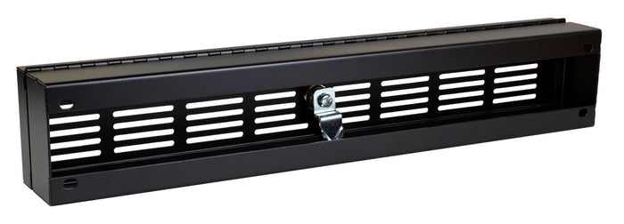 DYNAMIX 2RU 19'' Server Security Lock. Fully Enclosed Top, Bottom, & Sides. Suitable for DVR Applications & Switches. Includes 2 Keys. Black Powder Coat Finish. CDRASSU-2U