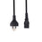DYNAMIX 3m 3-Pin Plug to IEC Female  Plug with rounded Earth Pin. 10A. SAA Approved Power Cord. BLACK Colour. CDC-POWERRE3
