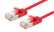 DYNAMIX 3m Cat6A S/FTP Red Ultra-Slim Shielded 10G Patch Lead (34AWG) with RJ45 Gold Plated Connectors. Supports PoE IEEE 802.3af (15.4W). CDPLSSR-C6A-3