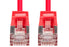 DYNAMIX 3m Cat6A S/FTP Red Ultra-Slim Shielded 10G Patch Lead (34AWG) with RJ45 Gold Plated Connectors. Supports PoE IEEE 802.3af (15.4W). CDPLSSR-C6A-3