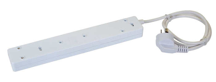 Dynamix 4-way 10A Home & Office Powerboard, 2x USB 3.4A Rapid Charging Ports, Safety Overload with Push Button Reset, 1m Lead CDA14U