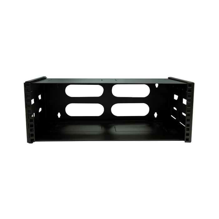DYNAMIX 4RU 19'' Wall Mount Foldable Bracket. Includes Top & Bottom Covers. Adjustable Depth up to 400mm. Max Load 12Kgs. Dimensions 494x183 (WxH). Adjustable arms 236 to 400mm. Colour Black. CDDWC-0210-4U