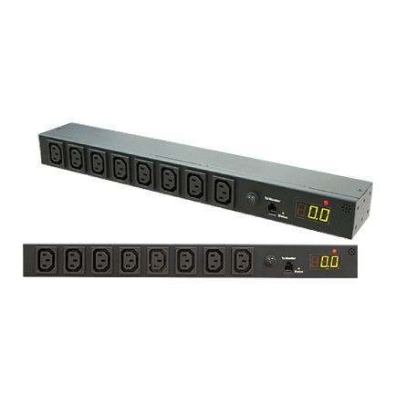 DYNAMIX 8 Port 16A Metered PDU. Power Monitoring by True RMS Meter Output: 8x 10A IEC C13, Input: 1x 16A IEC C20, 3m attached power cord. Includes Rackmount Brackets CDRPME-16A8