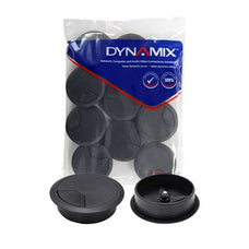 Dynamix 80mm Round Desk Grommet, Black, 10 Pack CDCG80BK-10