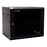 DYNAMIX 9RU Wall Mount Cabinet 450mm Deep (600 x 450 x 501mm). Includes 1x Fixed Shelf, 2x Fans & 10x Cage Nuts. Black Gloss Colour, front door. CDRWM9