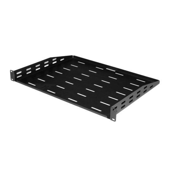 DYNAMIX AV Rack 1RU Cantilever Shelf with vented holes and #10-32 screws. 350mm Deep. Supports Weight up to 15kgs. CDAVRSHELF2P1U