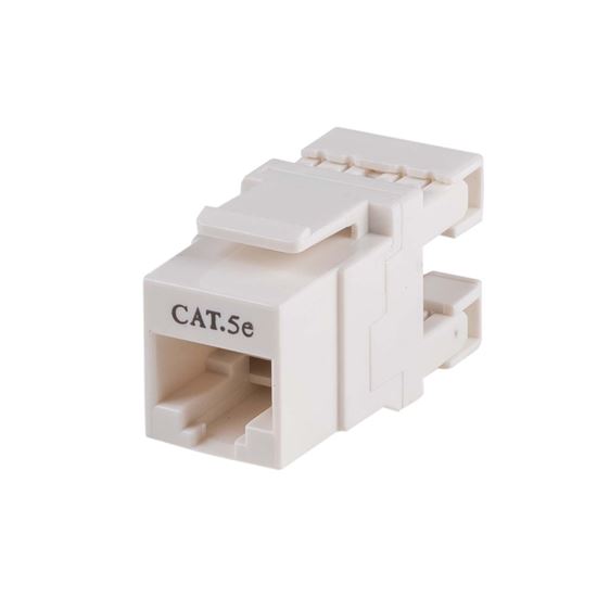 DYNAMIX Cat5e Keystone RJ45 Jack for 110 Face Plate. T568A/T568B Wiring, 180, White colour. Recommended for use with RJ45 plugs only. CDFP-C5E-001