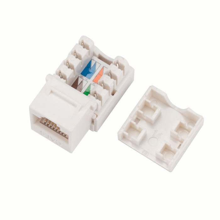 DYNAMIX Cat6 Keystone RJ45 Jack for 110 Face Plate . T568A/T568B Wiring. 90 Jack. CDFP-C6-002