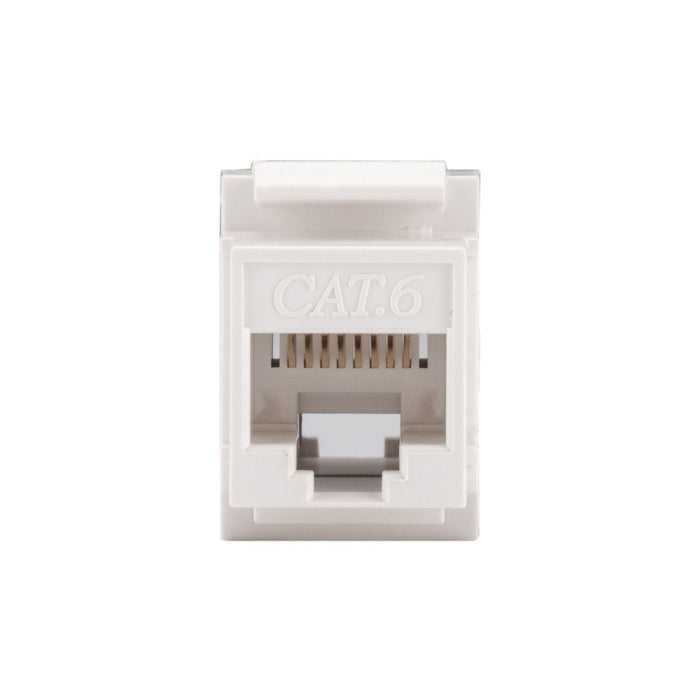 DYNAMIX Cat6 Rated RJ45 8C Joiner, 2-Way (2x RJ45 Sockets) Colour White CDA-RJ45C6NWH