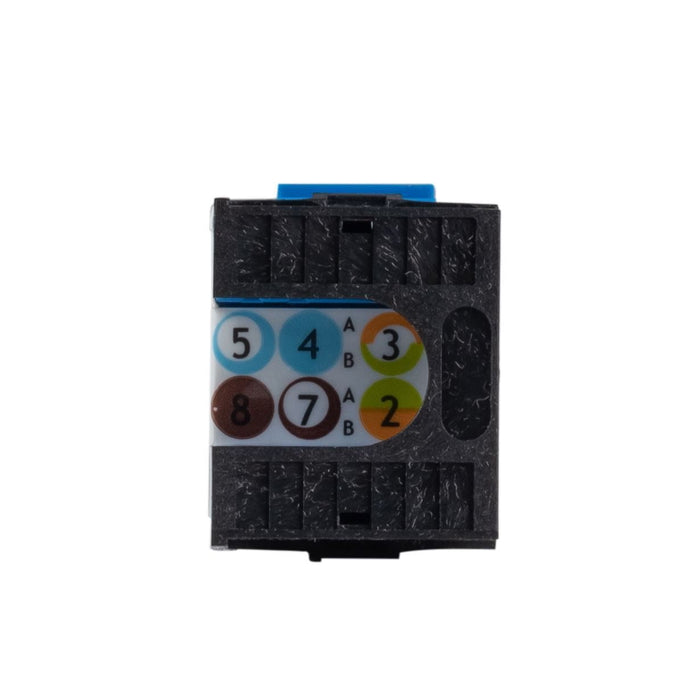 DYNAMIX Cat6A 180 Unshielded Keystone Jack, Dual  IDC. Colour White CDFP-C6A-180WH