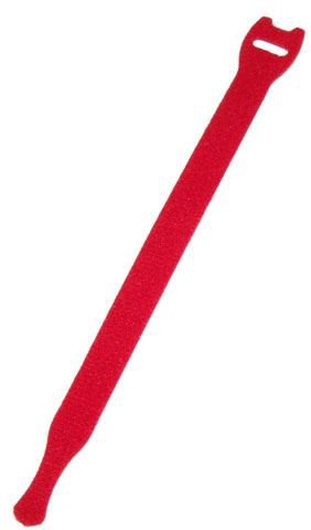 Dynamix Hook & Loop Cable Ties, 200mm x 13mm, Pack of 10, Red CDCAB200V-RED