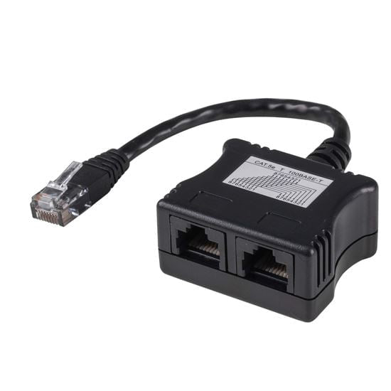 DYNAMIX RJ45 8x Conductor Dual Adaptor Cable (2x Sockets/ 1x Plug) CDC-RJ45LT