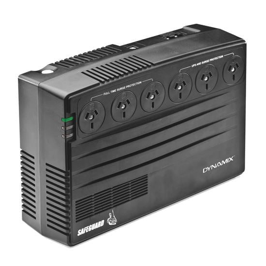 DYNAMIX SafeGuard 750VA /450W Line Interactive UPS, 3 x NZ Battery Back Up and Surge Outlets, 3 x NZ Surge Only Outlets CDUPSG750